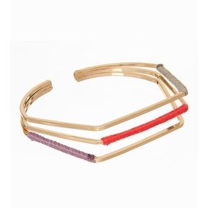 New Gold colored thread Bangle Bracelet